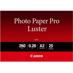 Canon LU-101 Pro Luster (260 g/m2, A2, 25 Stk.), Fotopapier, Weiss