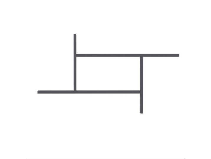Mid.you Wandregal, Anthrazit, Holzwerkstoff, 99x55.6x14.6 cm, Wohnzimmer, Regal, Wandregal