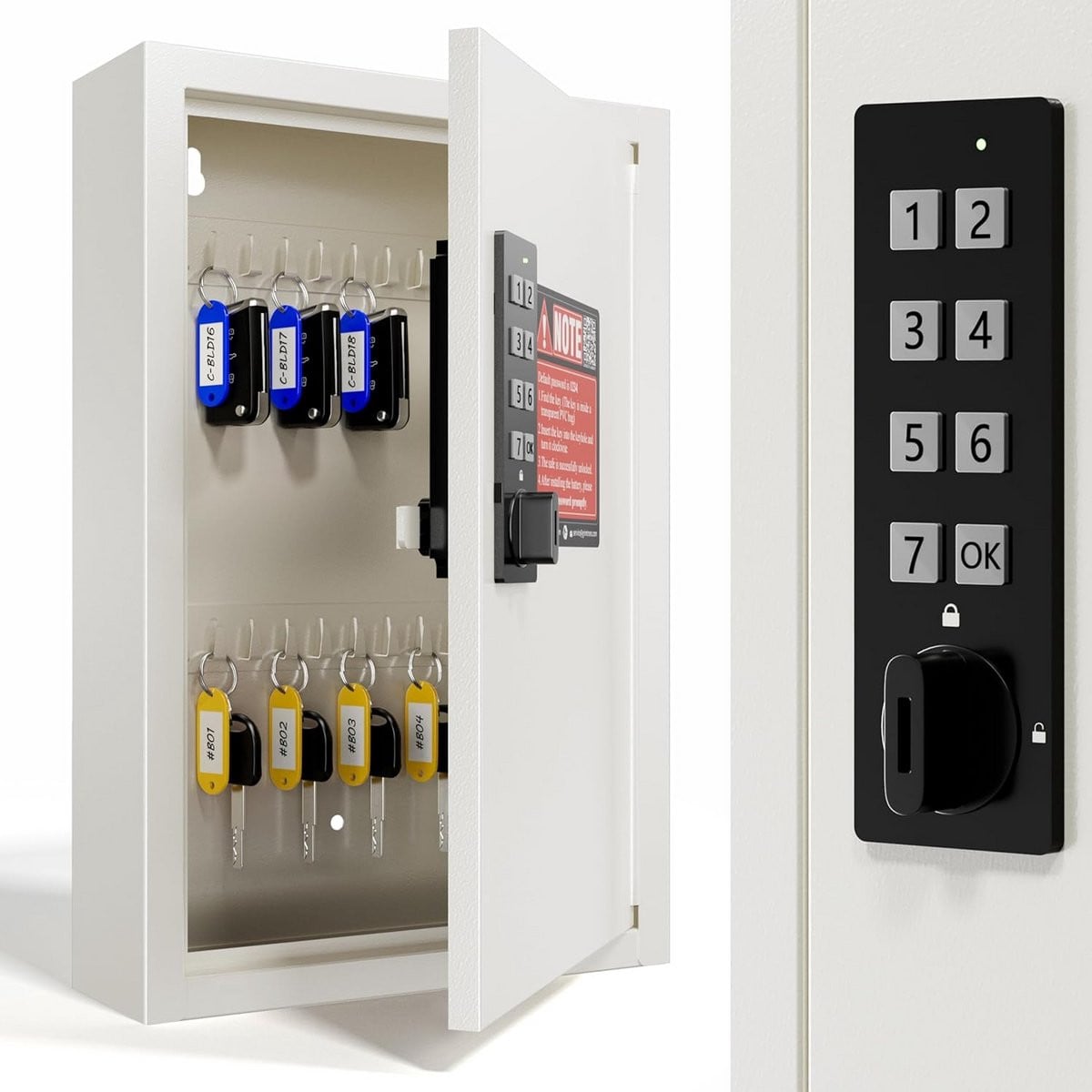 Elektronische Sleutelkast met Code voor Veilig Sleutelbeheer en Muurbevestiging