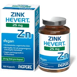 Zink Hevert 25 Mg Kapseln 100 St