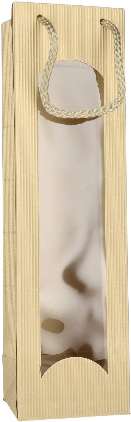 Hochhaus Tragetasche CREME-GOLD Offene Welle 1er 36 cm