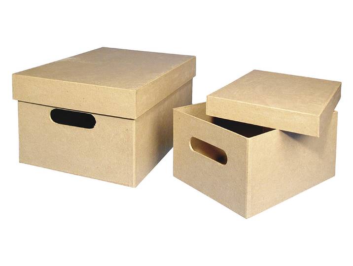 Rayher Pappmaché Sammelbox FSC Recycled 35 × 25 × 17.5 cm