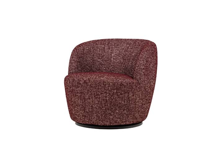 Fauteuil pivotant bordeaux mélangé SERRA