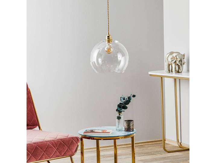 EBB & FLOW Glas Hängelampe Rowan, dimmbar, klar / transparent, für Wohn- / Esszimmer, Glas, Design, Pendelleuchte