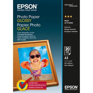 Epson Fotopapier S042536 Glossy, für Inkjet, A3, 200 g/m², glänzend, 20 Blatt