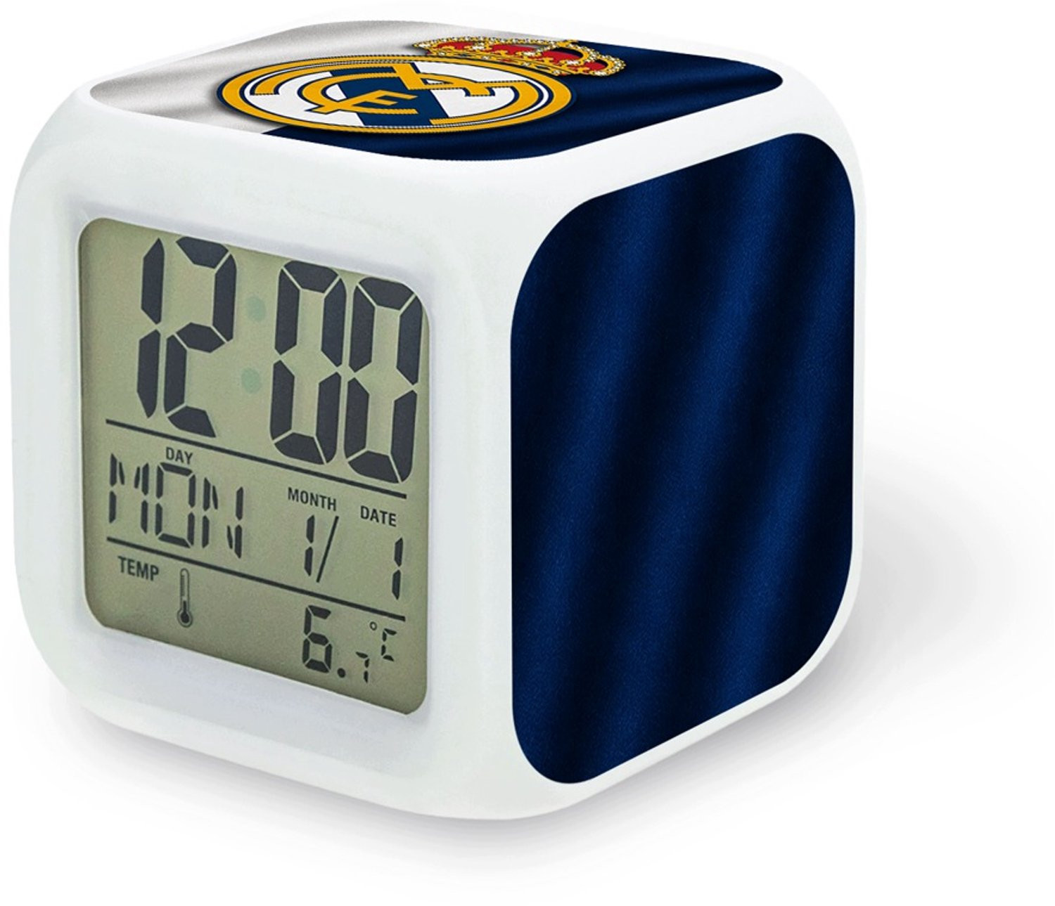 Merkloze LED Digitale Wekker met Thermometer - Kubusvorm