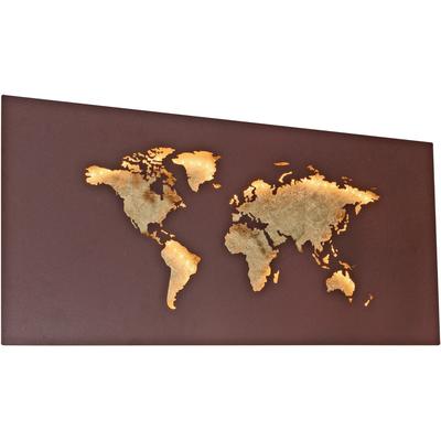 PAUL NEUHAUS LED Wandleuchte "MAP", braun (rost), 1, 1 Stk., Leuchten, LED Wandleuchte