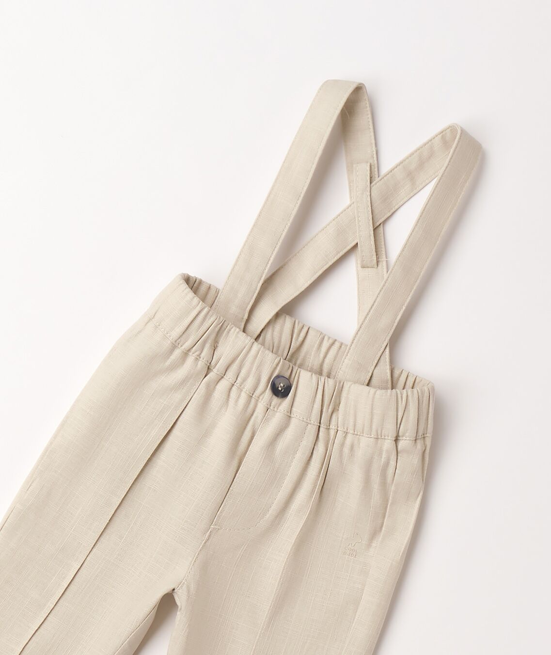 Hosenträger IDO "BABY BOY TROUSERS", Jungen, Gr. 58, beige, Leinen, Hosenträger Hosenträger