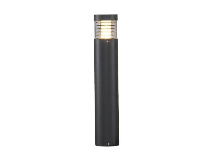 Lucande LED Eclairage Exterieur Lucius (Moderne) en Noir Aluminium (1 lampe\,à)\, Luminaire Lampe Jardin Borne Lumineuse