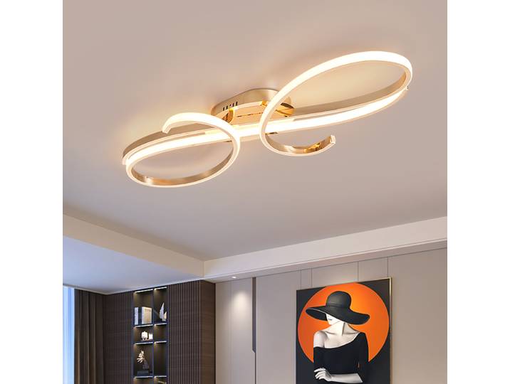 Plaqué moderne led lustre pour salon chambre Carridor Foyer chambre éclairage intérieur plafond lustres RC + APP dimmable