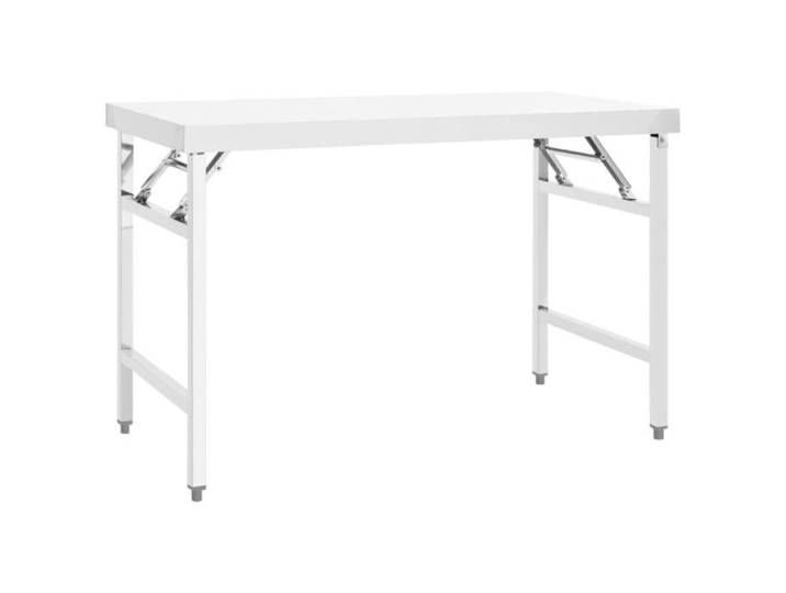 Xixiyanstore Table de travail pliable de cuisine 120x60x80 cm Inox