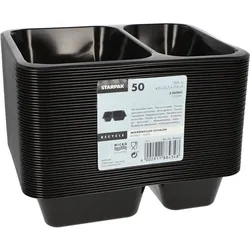 STARPAK Einweg-Menüschalen 1,205 l schwarz