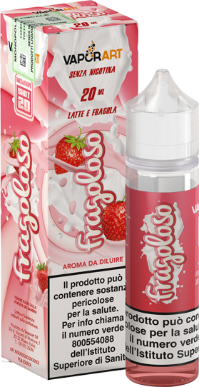 VaporArt Fragoloso Liquido Shot 20ml Panna Fragola