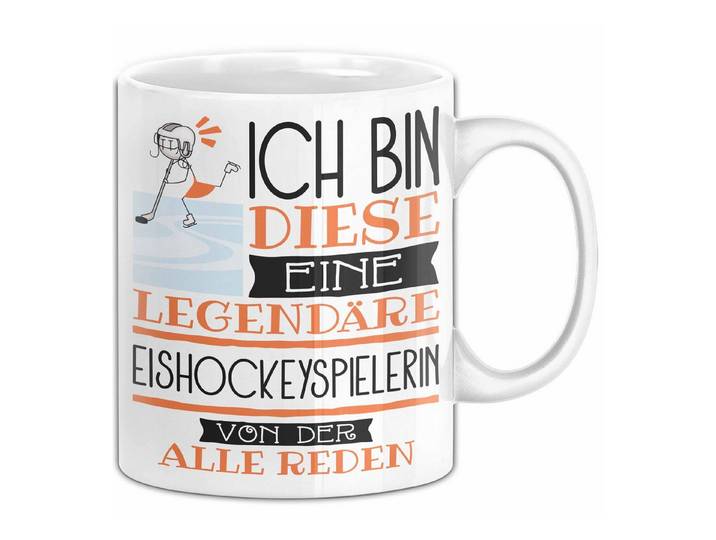 Trendation Tasse Eishockeyspielerin Tasse Geschenk Ich Bin Diese Eine Legendäre Eisho