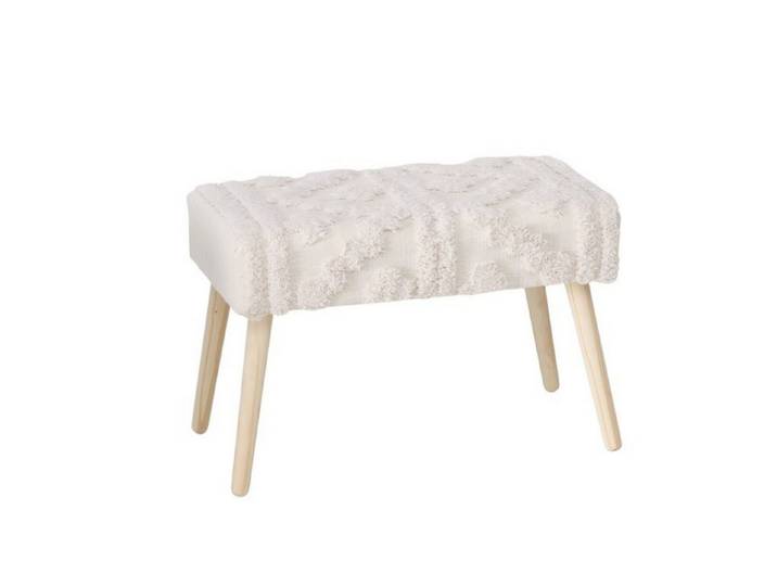 BOLTZE GRUPPE Hocker BOLTZE Hocker Kadi, Höhe 41 cm, Natur/Cremweiß, 2054667