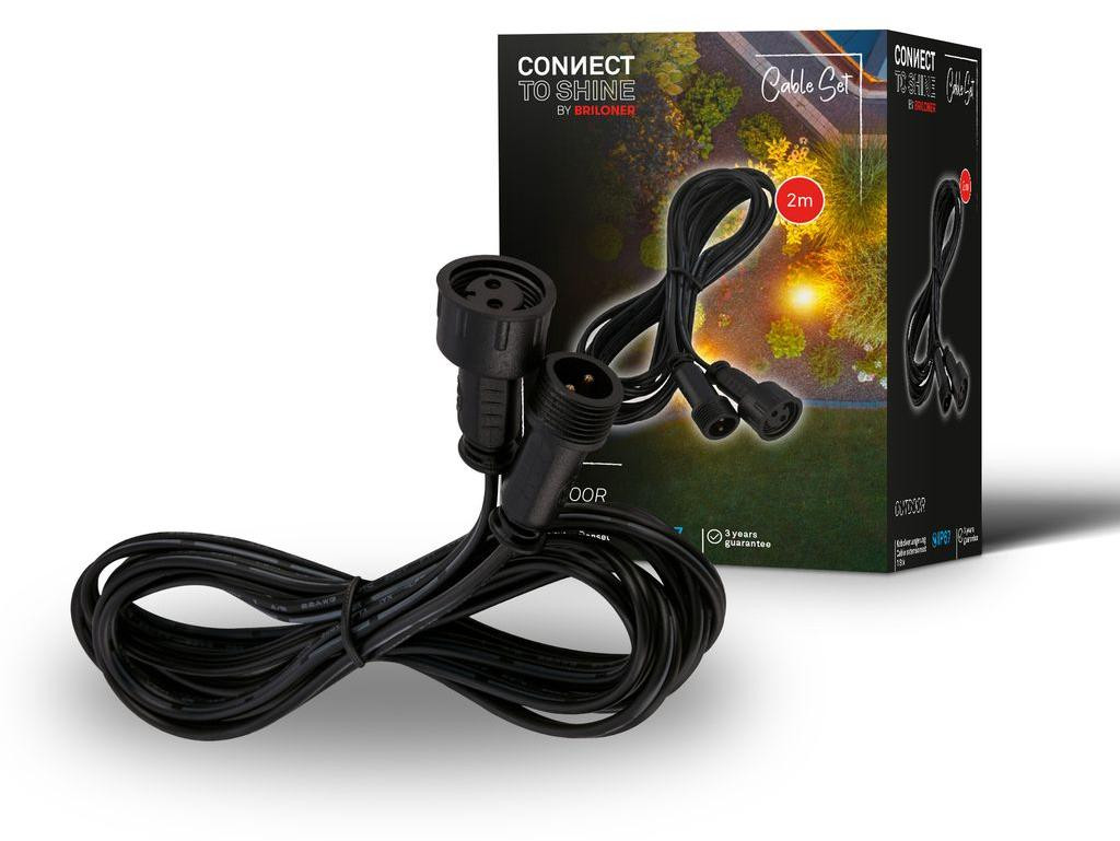 Briloner Connect to Shine 12V tuinsysteem verlengkabel, 2 meter, IP67