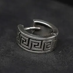 Drachensilber Klapp Creole 16mm 925 Silber Ohrring schlicht  (1 Stück) - Silber