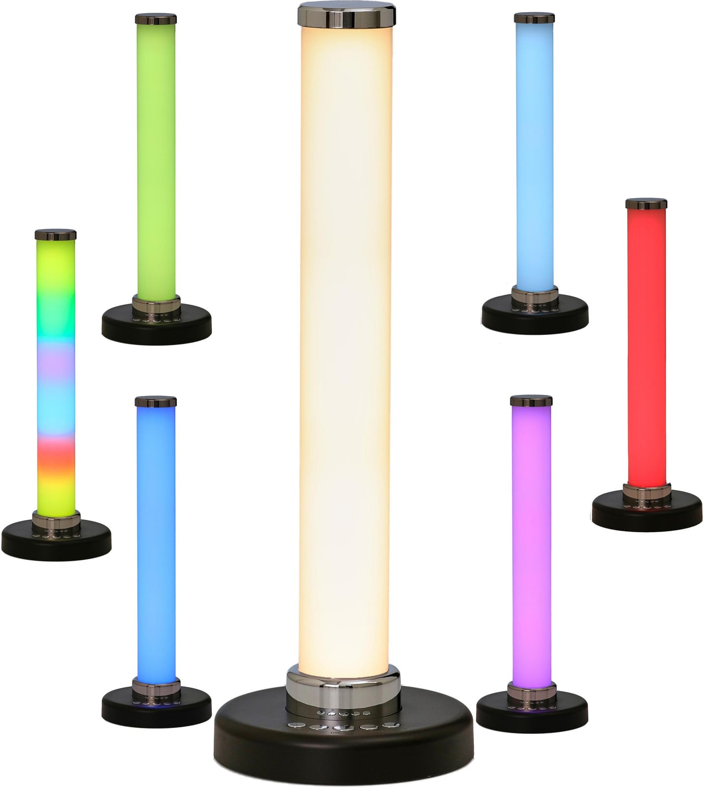 Northpoint LED-accu tafellamp met RGB-kleurverandering en warm wit licht, zwart