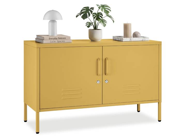 Sideboard Baker, Magnetverschluss, verstellbarer Boden - gelb
