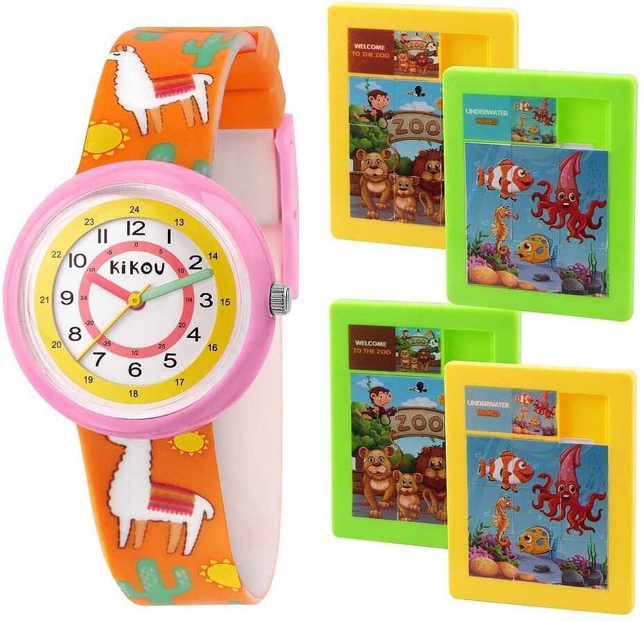 Montre Enfant Kikou Petits Explorateurs En Silicone Orange Homme