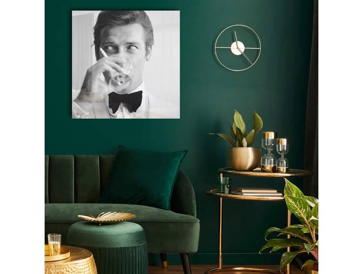 Acrylglasbild QUEENCE Roger Moore , grau (farbe bild(er): grau), B:30cm H:30cm T:0,4cm, Bilder, Acrylglasbild, Fine Art-Print in Galeriequalität