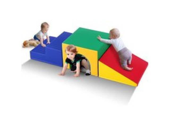 VEVOR Einzelner Tunnelkletterer, Spielset für Kleinkinder, Schaumstoff-Kletterblöcke für Kleinkinder, Kinder-Tunnellabyrinth mit Treppen und Rampe, Indoor für Kleinkinder und Vorschulkinder 3 Stück