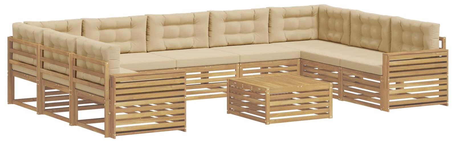 Garnitur aus 10 Outdoor-Sofas, Farbe Beige