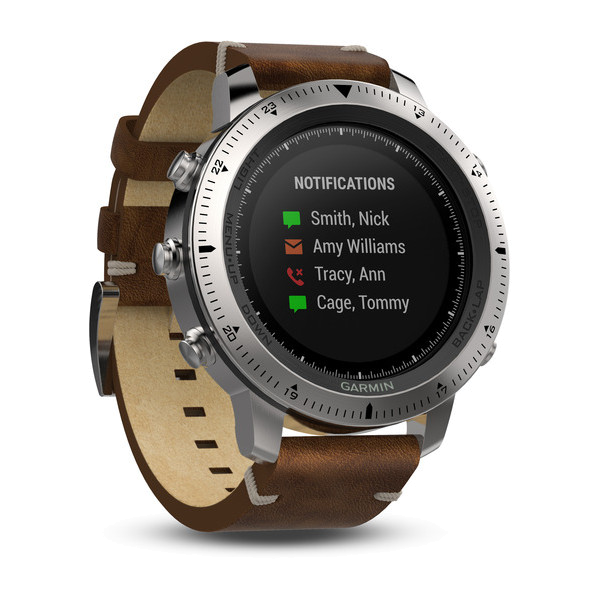 Garmin fenix Chronos mit Lederarmband