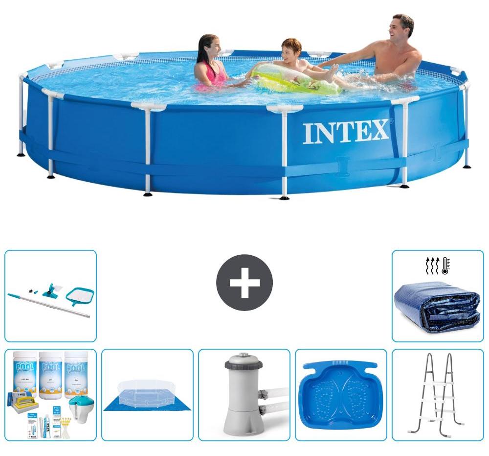 Frame Pool Rund - 366x76 cm - 8-teilig S20445