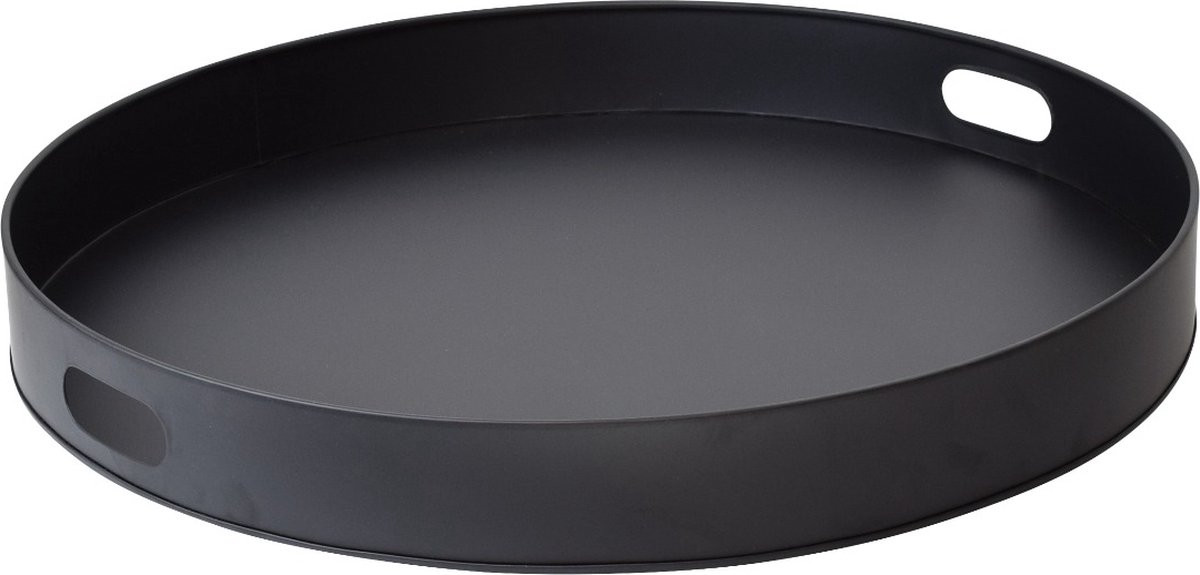 LOFT42 Metalen Dienblad – Zwart – Ø40 cm