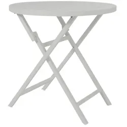 Brafab Gartentisch Wilkie Ø 72 cm Aluminium Light Grey