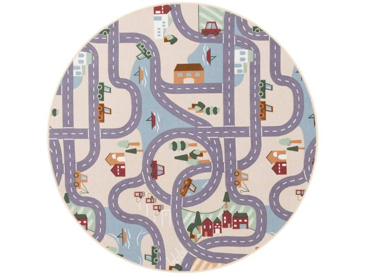KINDER SPIEL STRASSENTEPPICH FUN TOWN RUND