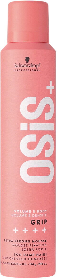 200ml Schwarzkopf Professional OSIS+ Volume & Body Grip Extra Strong Mousse