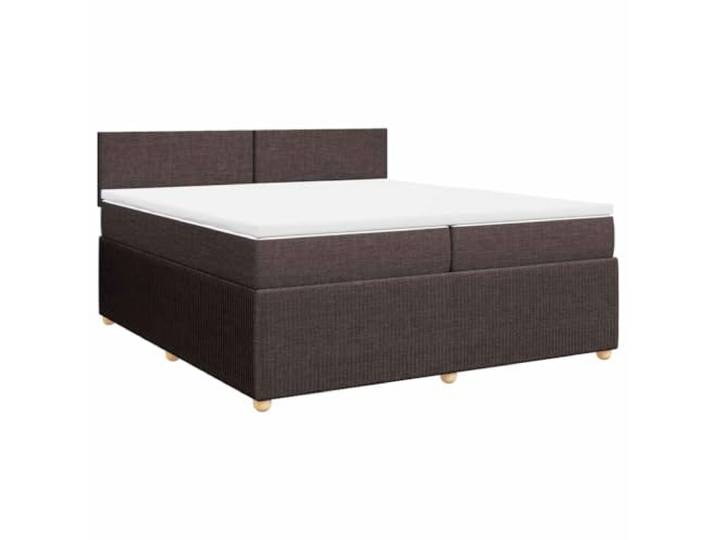 Makastle Boxspringbett mit Matratze Dunkelbraun 200x200 cm Taschenfederkernmatratze