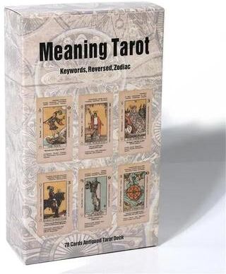 Uplifted Finds Beginner Tarot Deck With Keywords & Meanings   Antiqued Learning Tarot 78 Card Set Beginner Tarot Deck With Keywords & Meanings   Antiqued Learning Tarot 78 Card Set