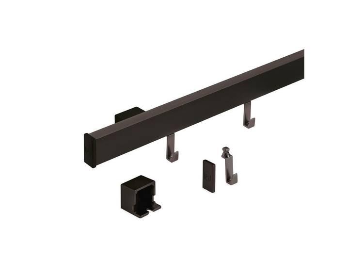 HKT Küchenreling, Schwarz, Metall, 60x3.5x1.7 cm, erweiterbar, Küchen, Küchenmöbel