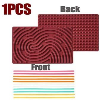 Smart Shopping Spot English Letter Silicone Sensory Activity Board, Fidget Toy For Kids, Silent Calming, Anxiety, ADHD, Autism, Portable Tra red