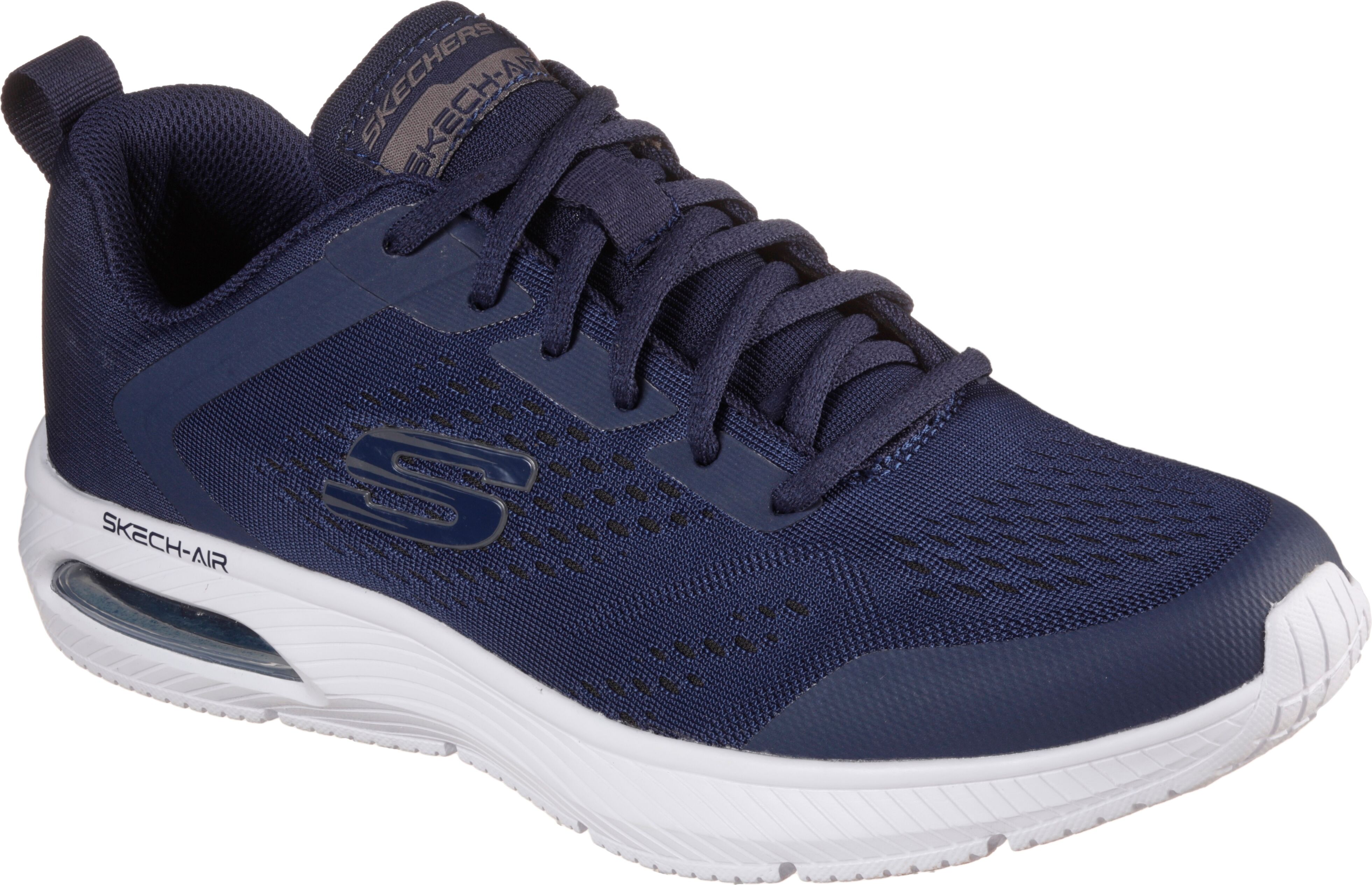 Sneaker SKECHERS "Dyna Air", Herren, Gr. 41, Textil, blau (navy), Synthetik, Textil, Schuhe Sneaker, mit Air-Cooled Memory Foam, Freizeitschuh, Halbschuh, Schnürschuh navy 41, Textil