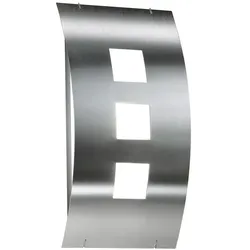 CMD Creative Metalldesign Außenwandleuchte AQUA TOMA, IP44, E27 max. 75W, Edelstahl / Opalglas, gebürstet CMD-23