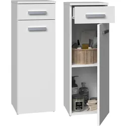 Badezimmer-Hochschrank Nel V DS WEISS