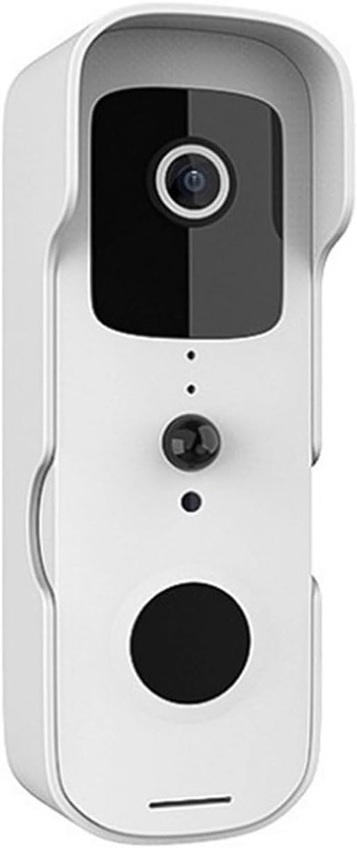 Slimme draadloze videodeurbel met 1080P camera en beveiligingsintercom, wit