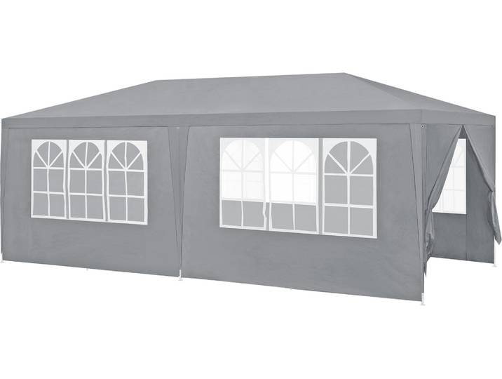 [casa.pro] Pavillon 600x300x255cm Gartenzelt Partyzelt Gartenpavillon Bierzelt Festzelt Dunkelgrau