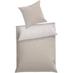 Dyckhoff Renforce-Bettwäsche Uni beige 155x220 cm + 80x80 cm