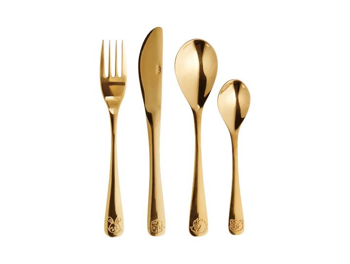 Aida Couverts pour enfants Aida 4 pièces Gold