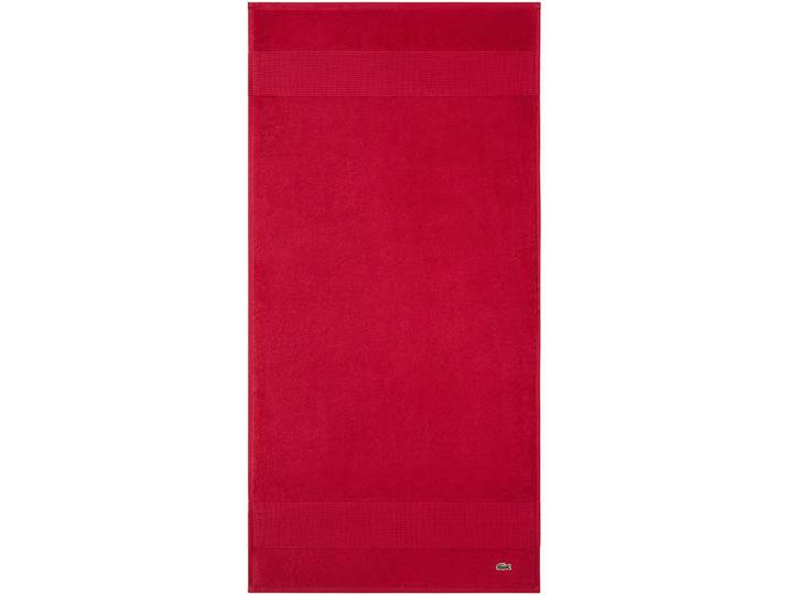Handtuch LACOSTE LLECROCO , rot (rouge), B:50cm L:100cm, Frottier, Obermaterial: 100% Baumwolle, Handtücher, Handtuch, mit Label-Applikationen