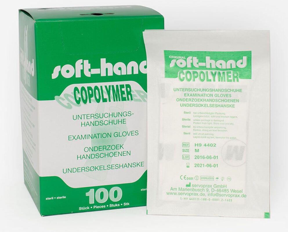 Büttner-Frank Handschuhe Einmal Copolymer steril Gr.M 100 St
