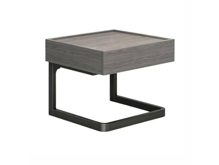 SilkRZlsss Nachttische Mit Schublade und Stahlgestell Im Industrial-Stil Bedside Table, Minimalistischer Nachttisch fürs Schlafzimmer Beistelltisch Wohnzimmer(Black)