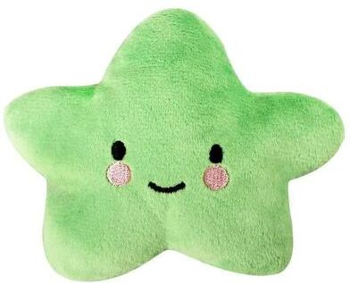 Uplift Picks Plush Sounding Star Pet Toy Soft Interactive Dog And Cat Chew Toy green