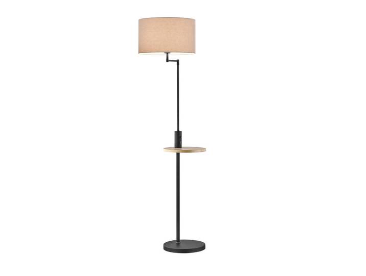 Trio Leuchten Stehleuchte, Schwarz, Metall, Textil, 40x160x40 cm, Lampen & Leuchten, Innenbeleuchtung, Stehlampen, Stehlampen