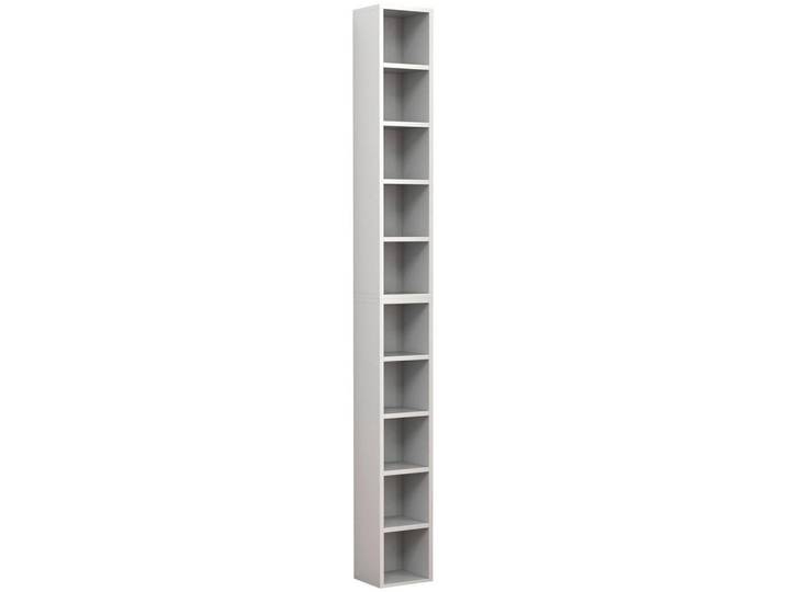 Mid.you Cd-Regal, Weiss, Holzwerkstoff, 8 Fächer, 40x94x17 cm, Wohnzimmer, TV Möbel, CD-Regale